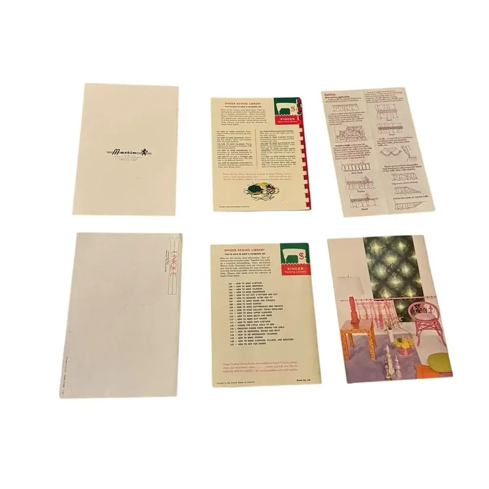 VTG‎ Sewing Booklets Lot (6) Dressmaking Collars Velvet Singer McCall’s Patterns